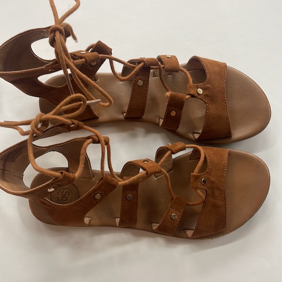 SO Tan Suede Gladiator Sandals - Picture 2 of 4